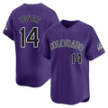 Colorado Rockies #14 Ezequiel Tovar Player Purple FEDASGOGE Limited Home Stitched Jerseys