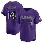 Colorado Rockies #14 Ezequiel Tovar Player Purple FEDASGOGE Limited Home Stitched Jerseys