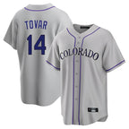 Colorado Rockies #14 Ezequiel Tovar Player Gray FEDASGOGE Game Home Stitched Jerseys