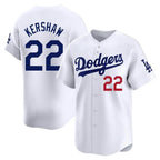 Los Angeles Dodgers #22 Clayton Kershaw Player White FEDASGOGE Limited Home Stitched Jerseys