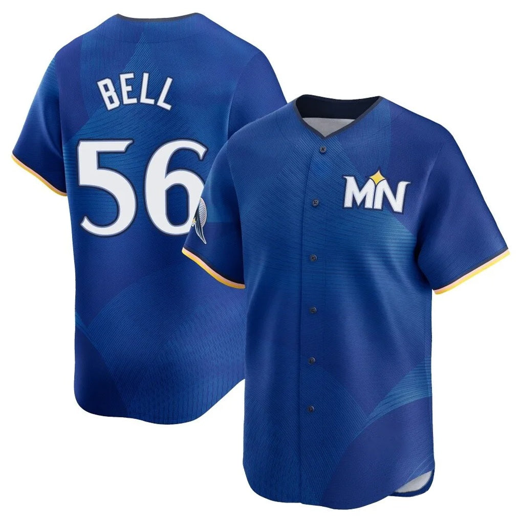 Minnesota Twins #56 Josh Bell Player Royal FEDASGOGECity Connect Limited Home Stitched Jerseys