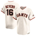San Francisco Giants #16 Rafael Devers Cream FEDASGOGE Home Limited Player Jersey