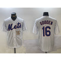 New York Mets #16 Dwight Gooden White FEDASGOGE Cool Base Stitched Jerseys