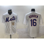 New York Mets #16 Dwight Gooden White FEDASGOGE Cool Base Stitched Jerseys