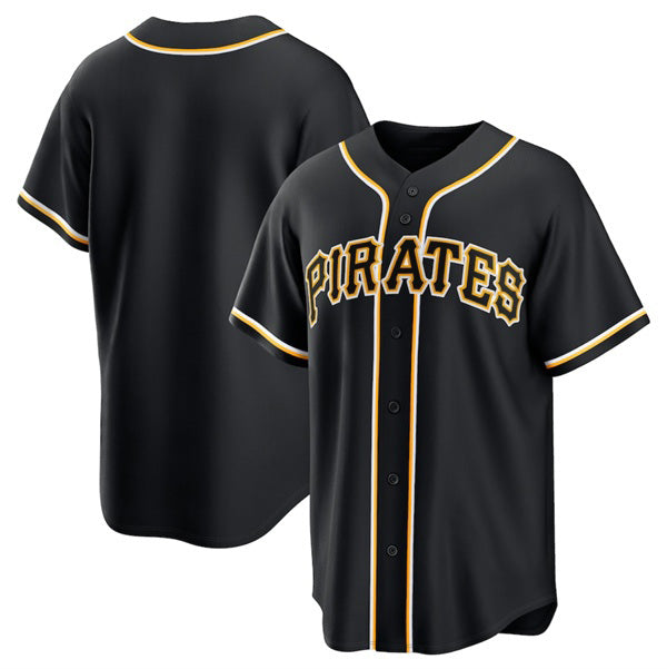 Pittsburgh Pirates Blank Black FEDASGOGE Out Stitched Jersey