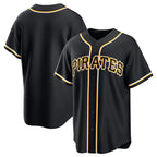 Pittsburgh Pirates Blank Black FEDASGOGE Out Stitched Jersey
