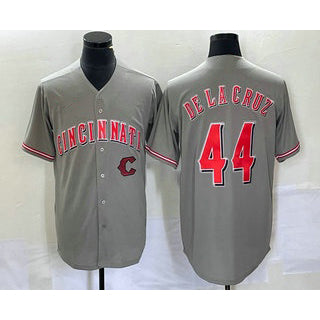 Cincinnati Reds #44 Elly De La Cruz Grey FEDASGOGE Cool Base Stitched Jersey
