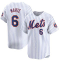 New York Mets #6 Starling Marte White FEDASGOGE 2024 Home Limited Stitched Jersey
