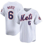 New York Mets #6 Starling Marte White FEDASGOGE 2024 Home Limited Stitched Jersey