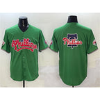 Philadelphia Phillies Team Big Logo Green FEDASGOGE Phanatic Limited Stitched Jersey