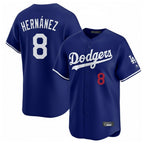 Los Angeles Dodgers #8 Enrique Hern¨¢ndez Player Royal FEDASGOGE Limited Home Stitched Jerseys
