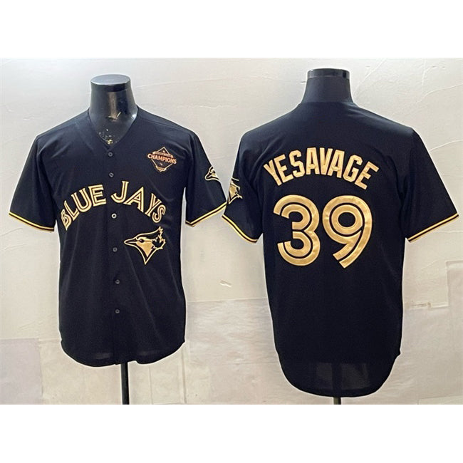 Toronto Blue Jays #39 Trey Yesavage Black Gold FEDASGOGE 2025 American League Champions Limited Stitched Jersey