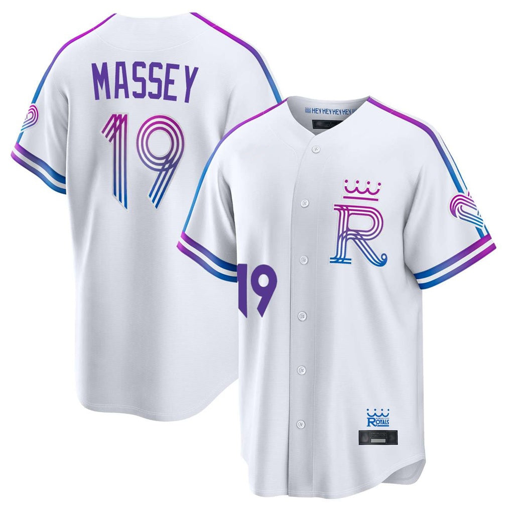 Kansas City Royals #19 Michael Massey Player White FEDASGOGE 2026 City Connect Limited Home Stitched Jerseys