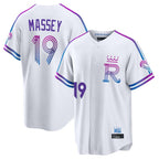 Kansas City Royals #19 Michael Massey Player White FEDASGOGE 2026 City Connect Limited Home Stitched Jerseys