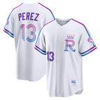 Kansas City Royals #13 Salvador Perez White FEDASGOGE 2026 City Connect Stadium Jersey
