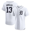Detroit Tigers #13 Dillon Dingler Player White FEDASGOGE Limited Elite Home Stitched Jerseys