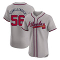 Atlanta Braves #56 Spencer Schwellenbach Player Gray FEDASGOGE Limited Elite Home Game Stitched Jerseys