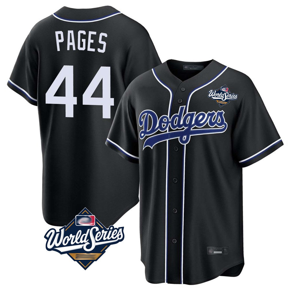 Los Angeles Dodgers #44 Andy Pages Player Black FEDASGOGE World Series Carbon Limited Home Stitched Jerseys