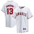 Los Angeles Angels #13 Drew Pomeranz Player White FEDASGOGE Home Game Stitched Jerseys