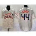Houston Astros #44 Yordan Alvarez Cream FEDASGOGE Throwback Cooperstown Collection Limited Stitched Jersey