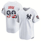 New York Yankees #99 Aaron Judge White FEDASGOGE USA 250 Fourth of July Limited Stitched Jersey