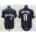 Philadelphia Phillies #8 Nick Castellanos Black FEDASGOGE Gothic Vapor Limited Stitched Jersey