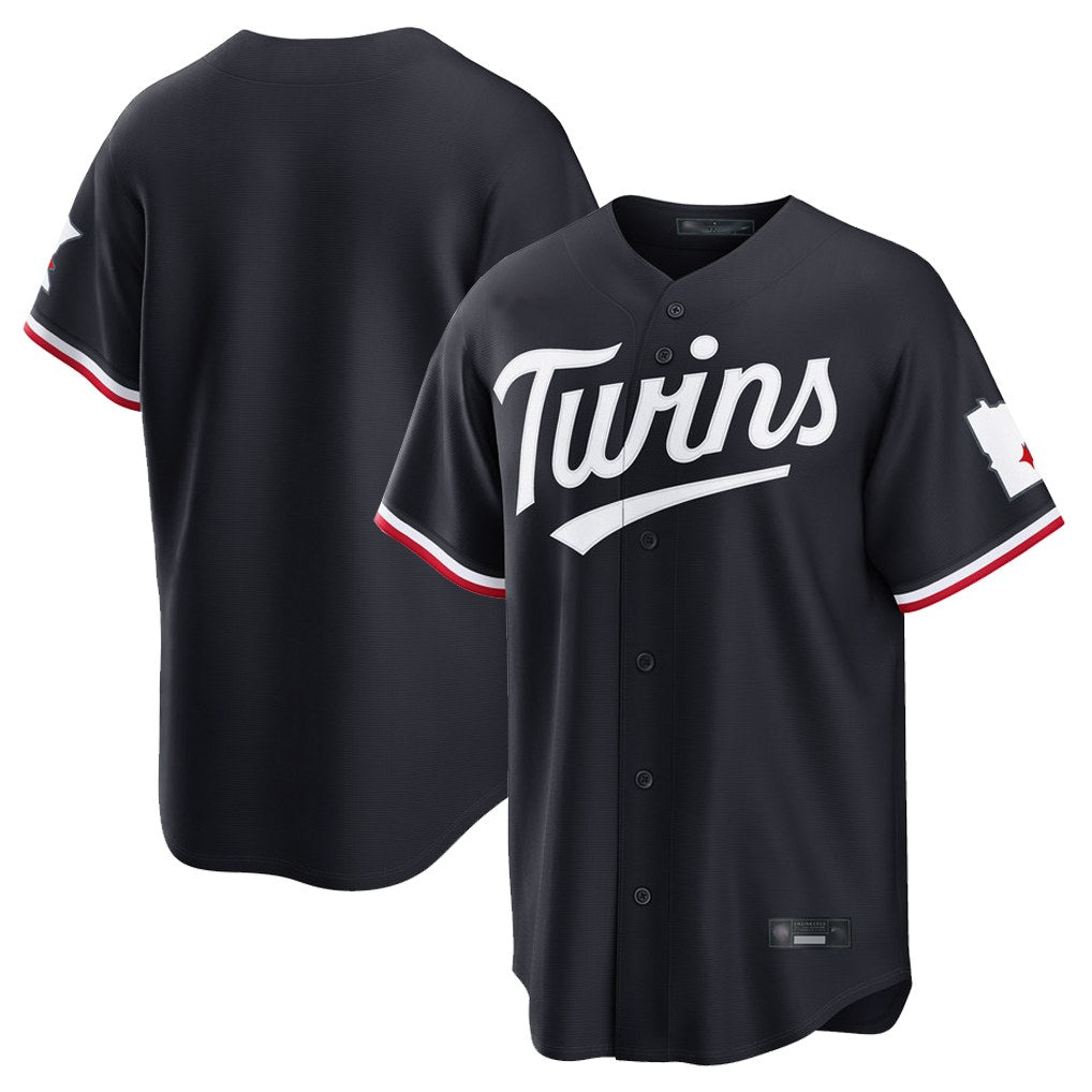 Minnesota Twins Blank Player Navy FEDASGOGEHome Game Stitched Jerseys