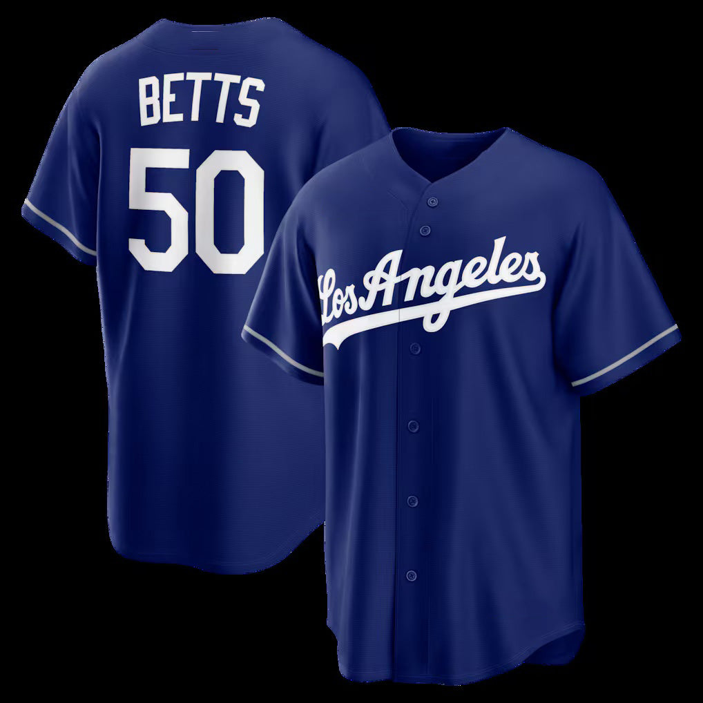 Los Angeles Dodgers #50 Mookie Betts Royal FEDASGOGE Alternate Replica Jersey