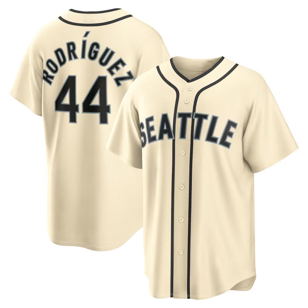 Seattle Mariners #44 Julio Rodriguez Alternate Cream FEDASGOGE Jersey