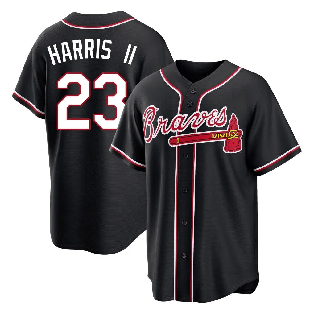 Atlanta Braves #23 Michael Harris II Player Black FEDASGOGE Fashion Out Game Stitched Jerseys