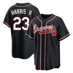 Atlanta Braves #23 Michael Harris II Player Black FEDASGOGE Fashion Out Game Stitched Jerseys