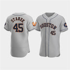 Houston Astros #45 Ryne Stanek Gray FEDASGOGE 60th Anniversary Flex Base Stitched Jersey