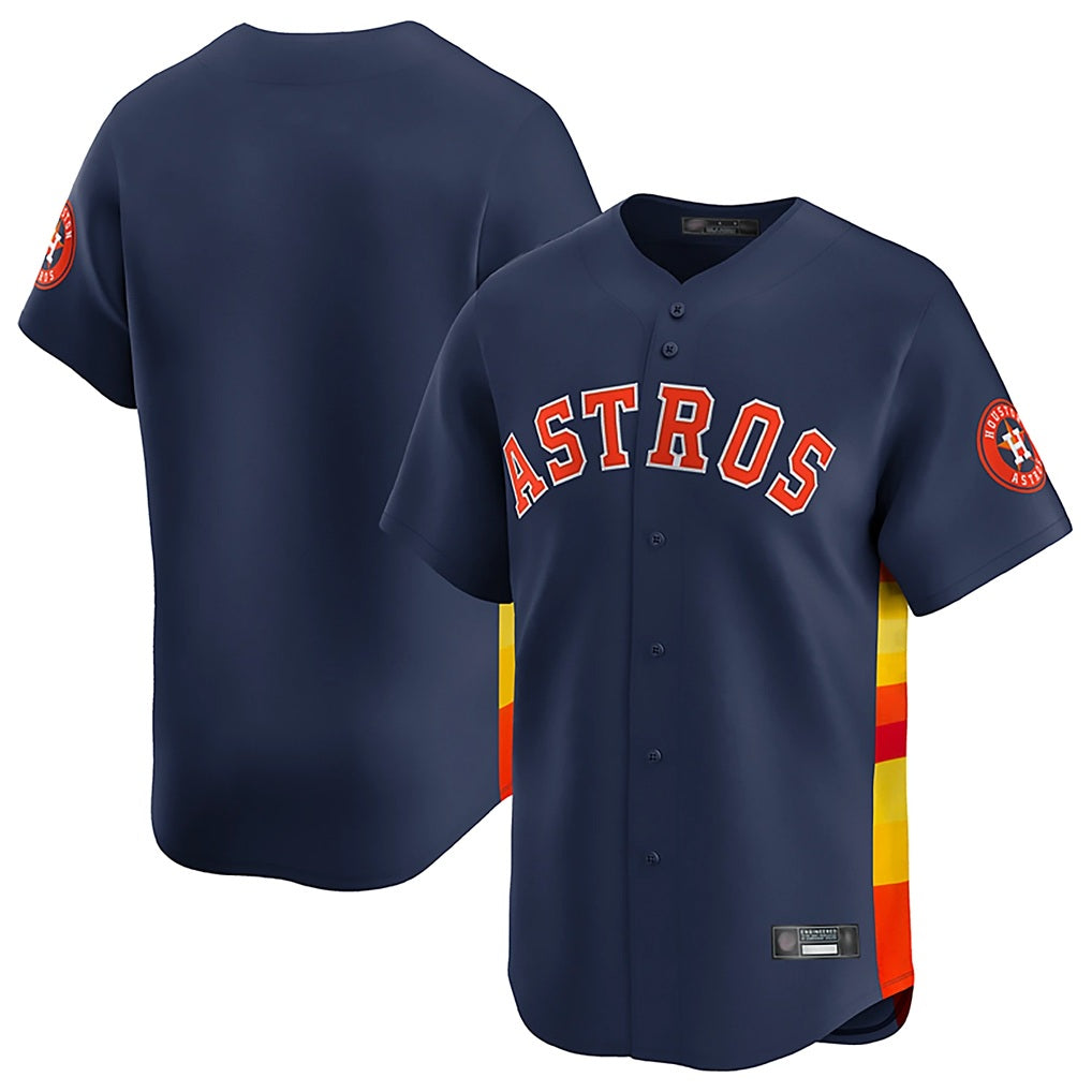 Houston Astros Blank Player Navy FEDASGOGE Home Limited Stitched Jerseys