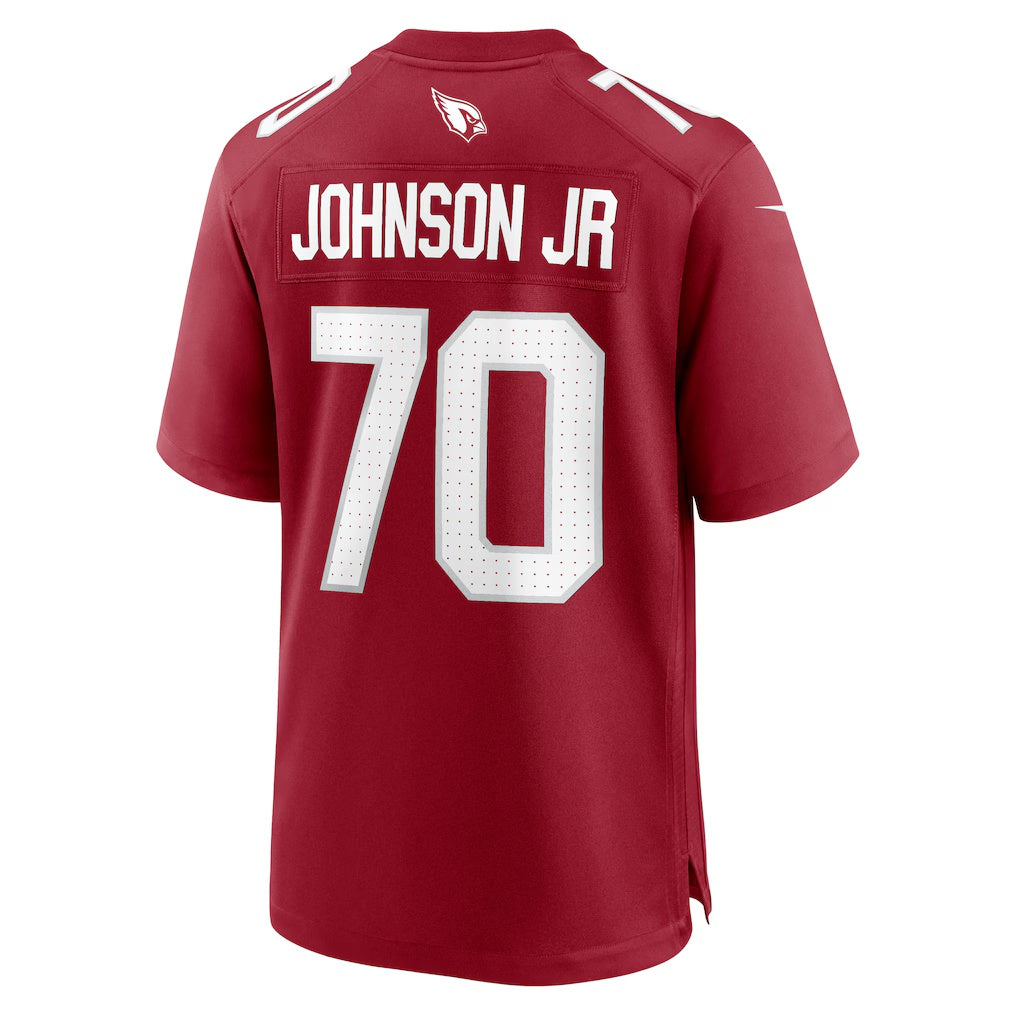 A.Cardinals #70 Paris Johnson Jr. Cardinal FEDASGOGE Game Jersey