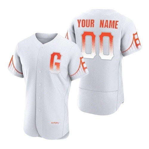 Custom San Francisco Giants White FEDASGOGE 2021 City Connect Flex Base Jersey