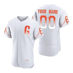 Custom San Francisco Giants White FEDASGOGE 2021 City Connect Flex Base Jersey