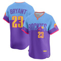 Colorado Rockies #23 Kris Bryant Purple-Light Blue FEDASGOGE 2025 City Connect Limited Player Jersey