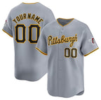 Custom Pittsburgh Pirates Active Player Gray FEDASGOGE Away Limited Stitched Jersey