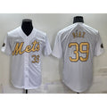 New York Mets #39 Edwin Diaz Number White FEDASGOGE 2022 All Star Stitched Cool Base Jersey