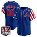 Custom Arizona Diamondbacks America 250 Edition Vapor Premier Limited Royal FEDASGOGE Stitched Jerseys