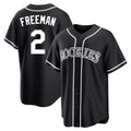 Colorado Rockies #2 Tyler Freeman Player Black FEDASGOGE Fashion Out Home Game Stitched Jerseys