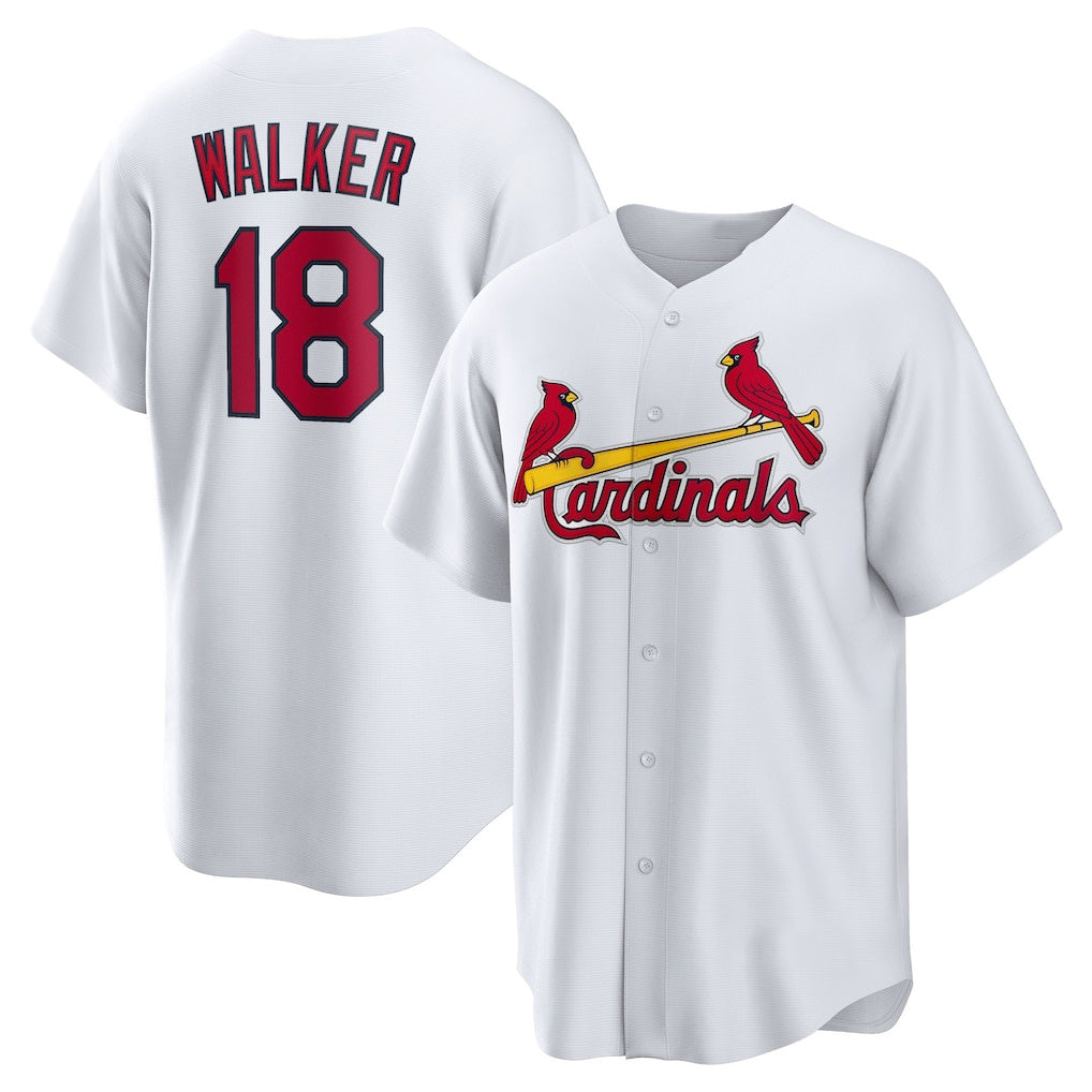 St. Louis Cardinals #18 Jordan Walker White FEDASGOGE Home Official Replica Player Jersey