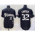 Texas Rangers #32 Evan Carter Black FEDASGOGE Mexico 2025 Vapor Premier Limited Stitched Jersey