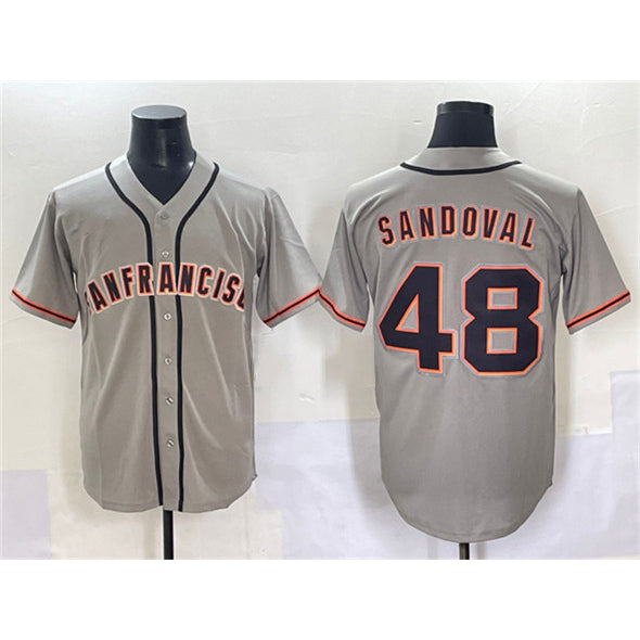 San Francisco Giants #48 Pablo Sandoval Gray FEDASGOGE Cool Base Stitched Jersey