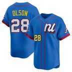 Atlanta Braves #28 Matt Olson Player Royal FEDASGOGE National League All-Star Edition Game Stitched Jerseys