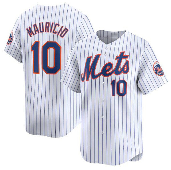 New York Mets #10 Ronny Mauricio White FEDASGOGE 2024 Home Limited Stitched Jersey