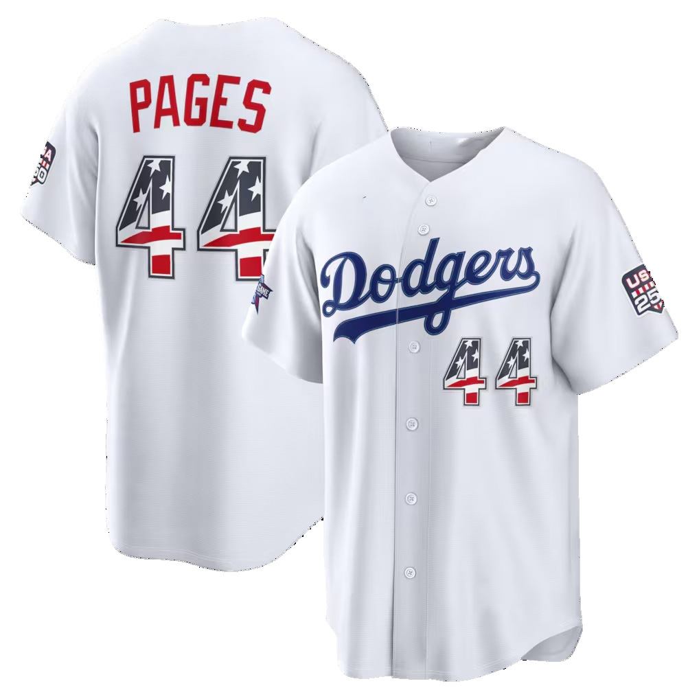 Los Angeles Dodgers #44 Andy Pages 2026 All-Star Edition Stars & Stripes White FEDASGOGE Stadium Jersey