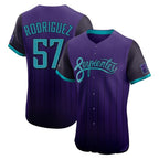 Arizona Diamondbacks #57 Eduardo Rodriguez Player Purple FEDASGOGE City Connect Limited Elite Home Game Stitched Jerseys