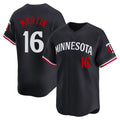 Minnesota Twins #16 Austin Martin Player Navy FEDASGOGEHome Limited Stitched Jerseys
