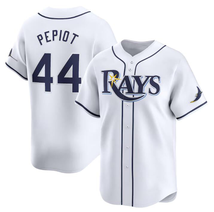 Tampa Bay Rays #44 Ryan Pepiot White FEDASGOGE Home Limited Stitched Jersey